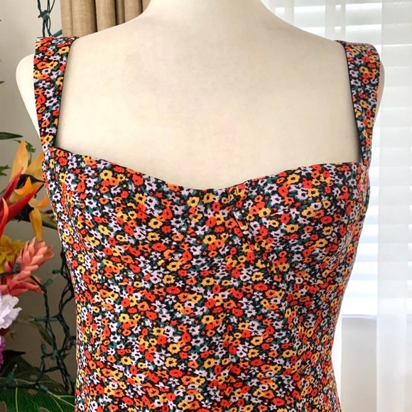 Anthropologie x Hutch Ditsy Floral Corset Mini Dress in Red Multi - Picture 3 of 8